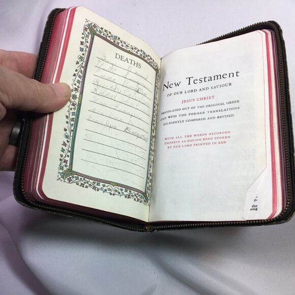 Holy Bible Illustrated KJV Self-Pronouncing Edition Zippered World Pub Vintage - Picture 13 of 15